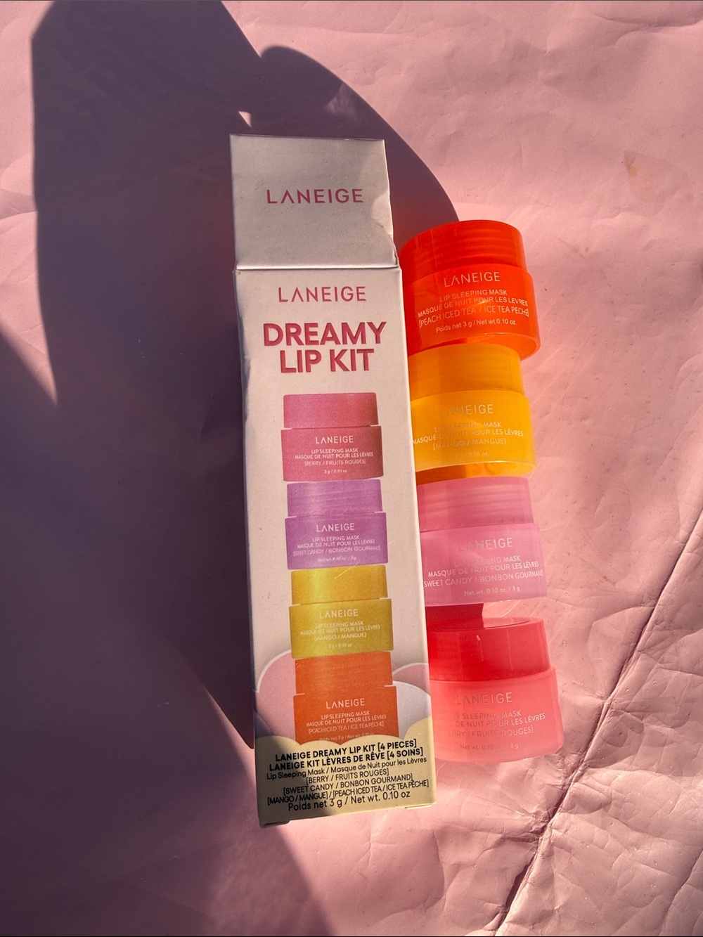 LANEIGE Dreamy Lip Kit lip mask pack of four travel size